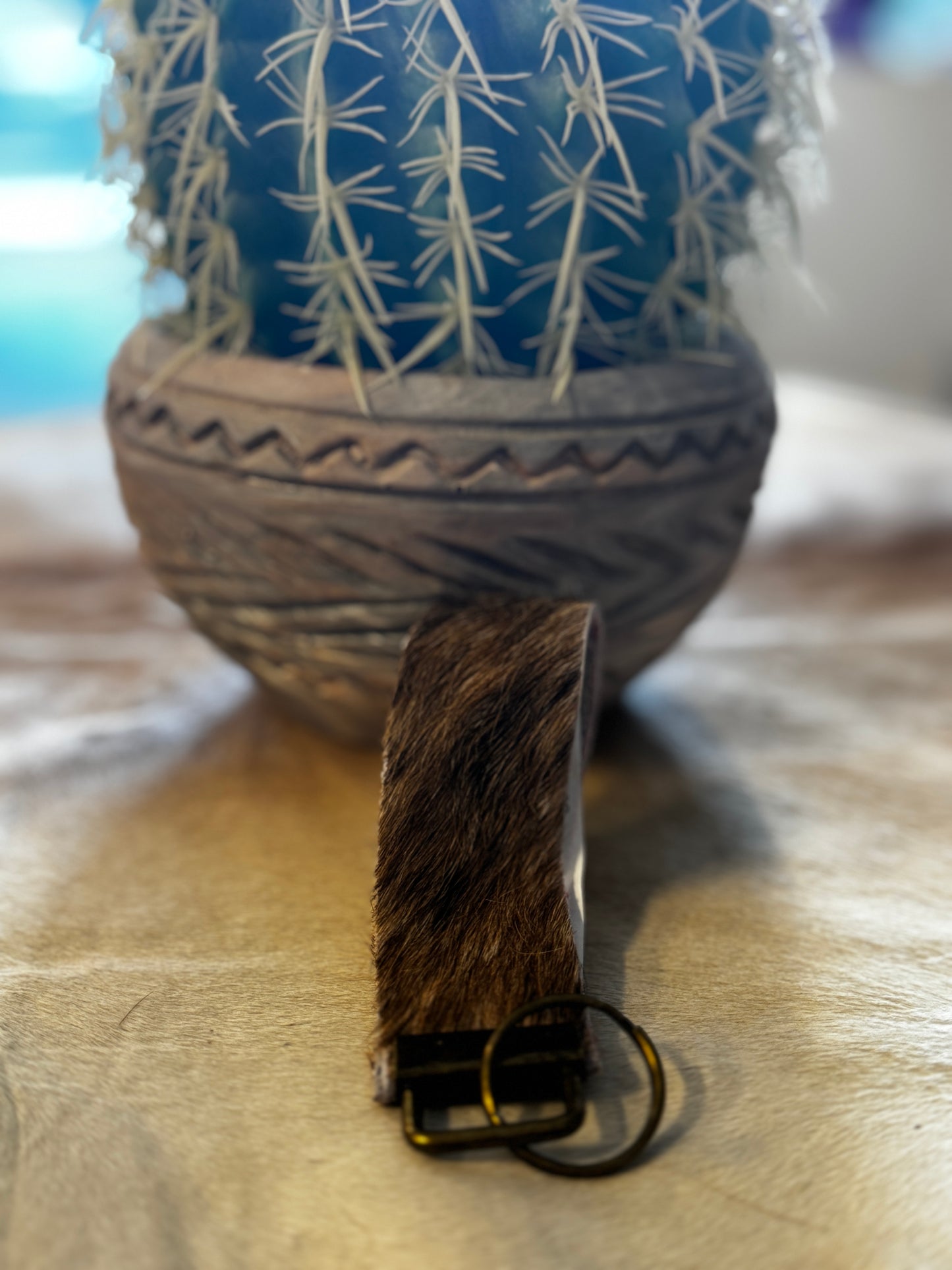 Cowhide Keychains