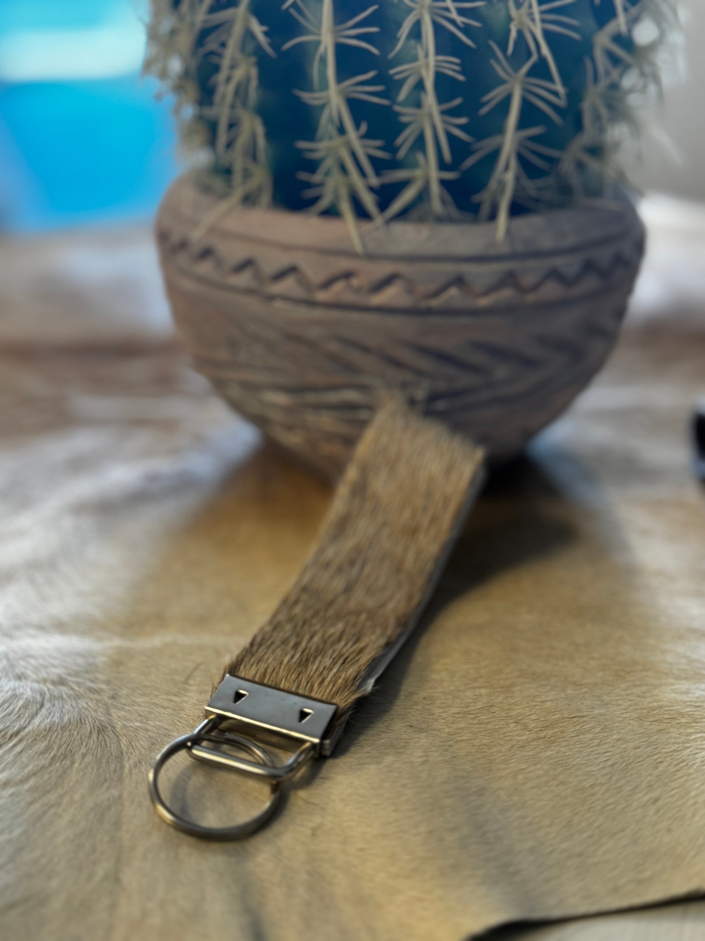 Cowhide Keychains