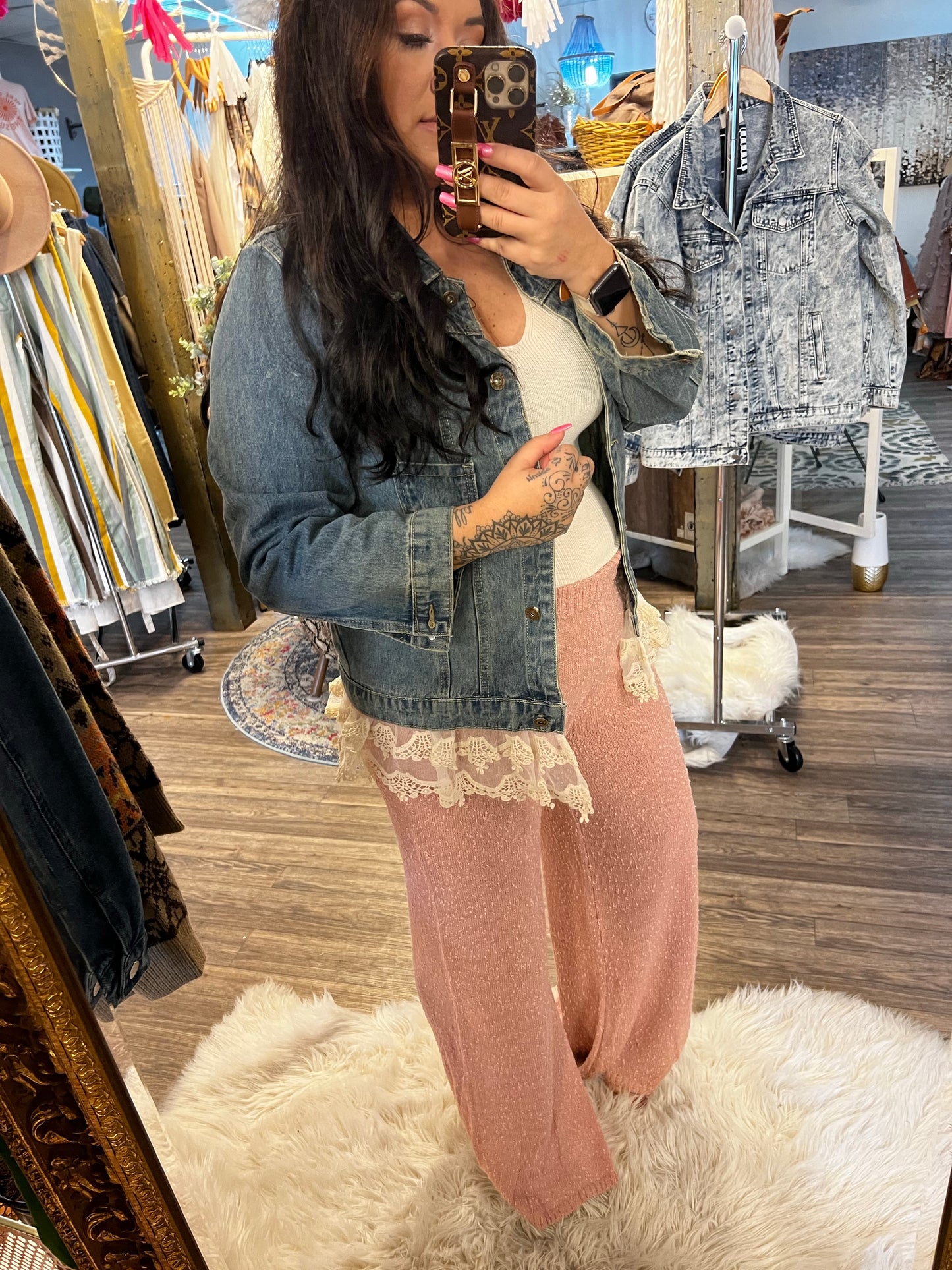 Lace Out Denim Jacket