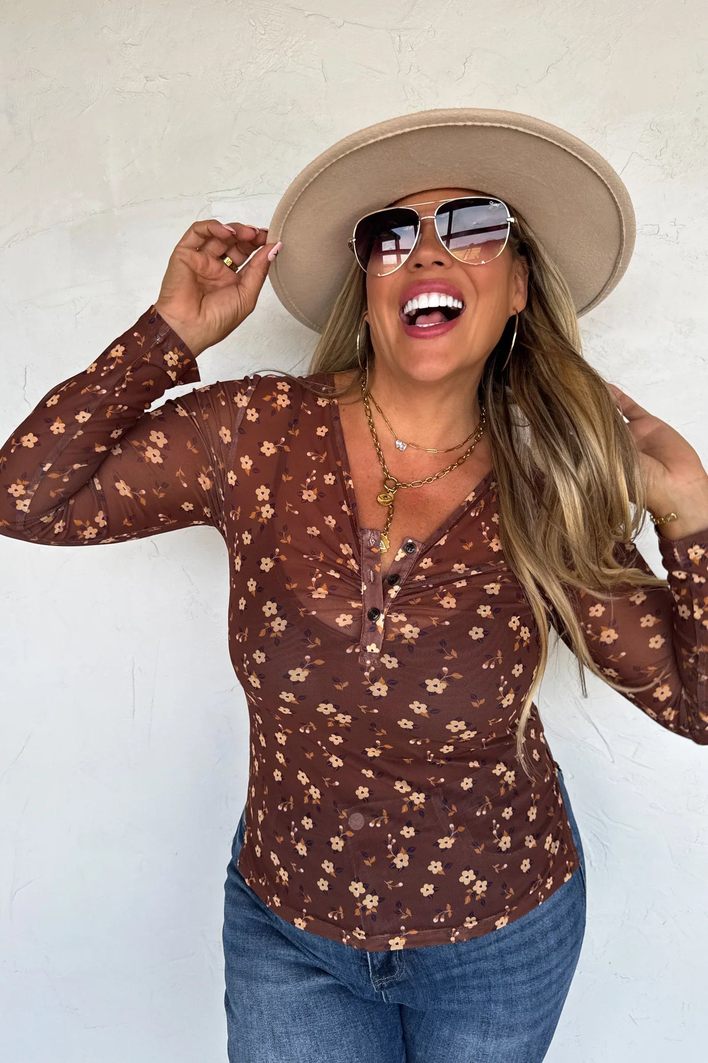 PREORDER: Annie Vneck Mesh Top