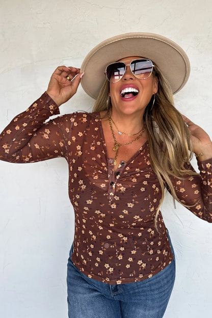 PREORDER: Annie Vneck Mesh Top