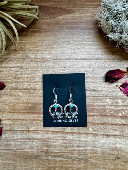 Naja turquoise dangle earrings