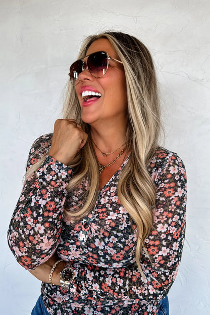 PREORDER: Annie Vneck Mesh Top