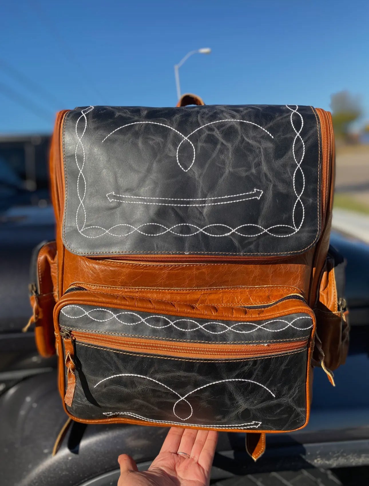 Bootstitch Leather Backpack