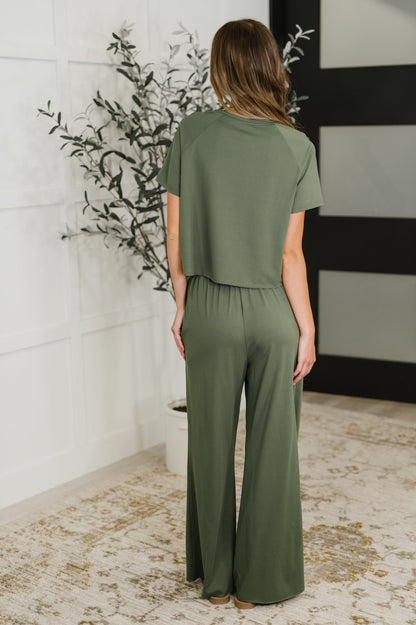 PREORDER: Casual Top and Bottom Set in Green