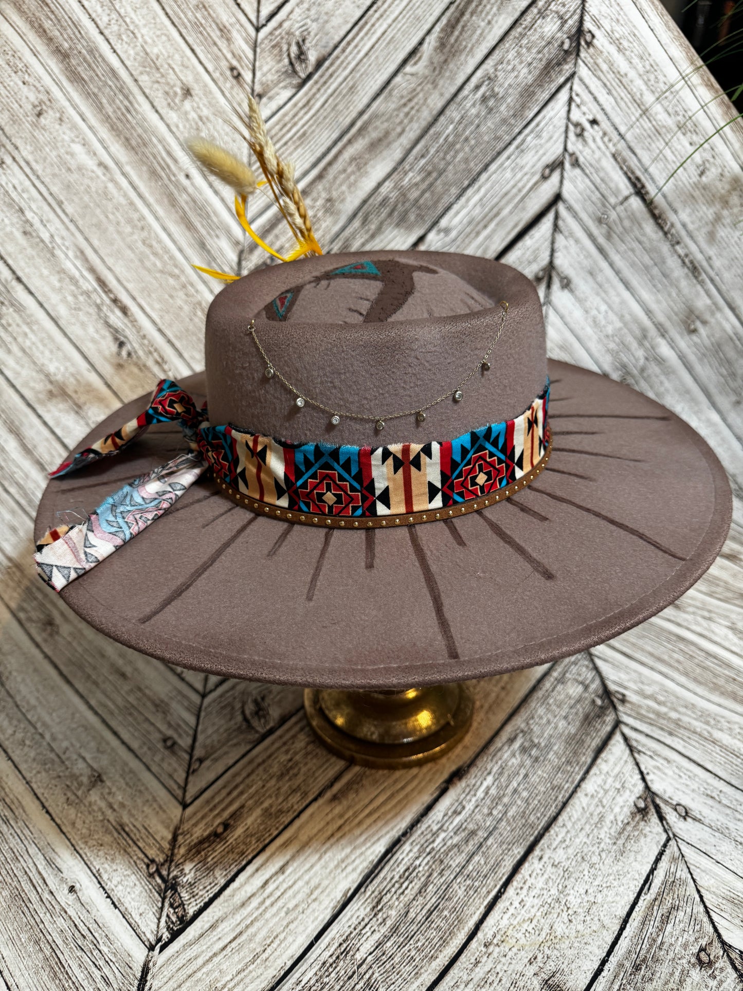 Aztec Boho Inspired Felt Custom Hat