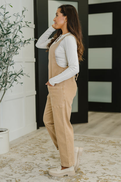 Little Miss Picnic V-Neck Jumpsuit in Brush