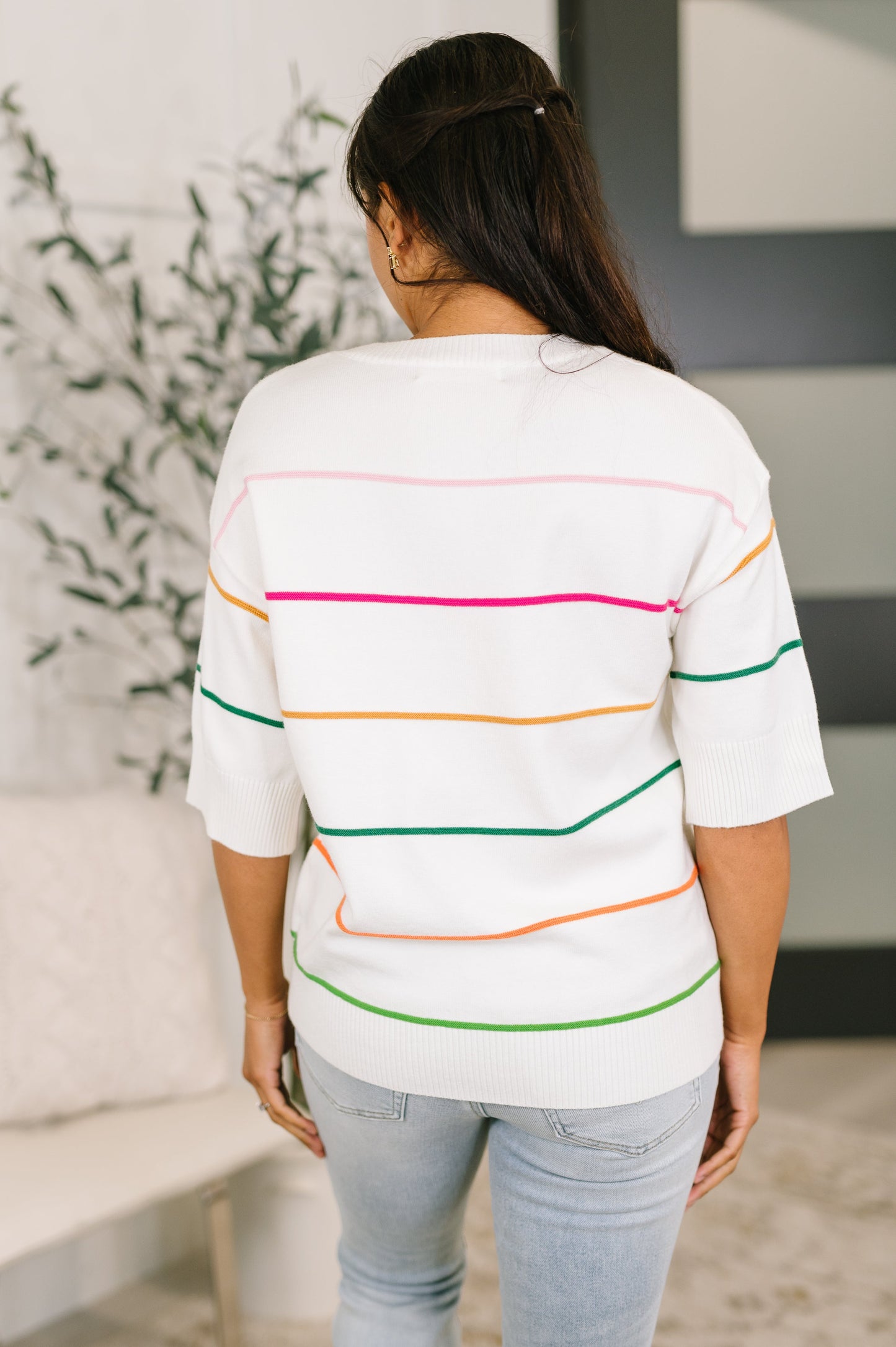 Normal Volume Striped Sweater