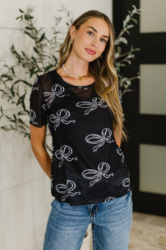 PREORDER: Sheer Bow Layering Top