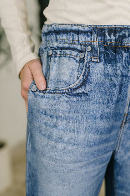 Zenim Printed Wide Leg Bottoms