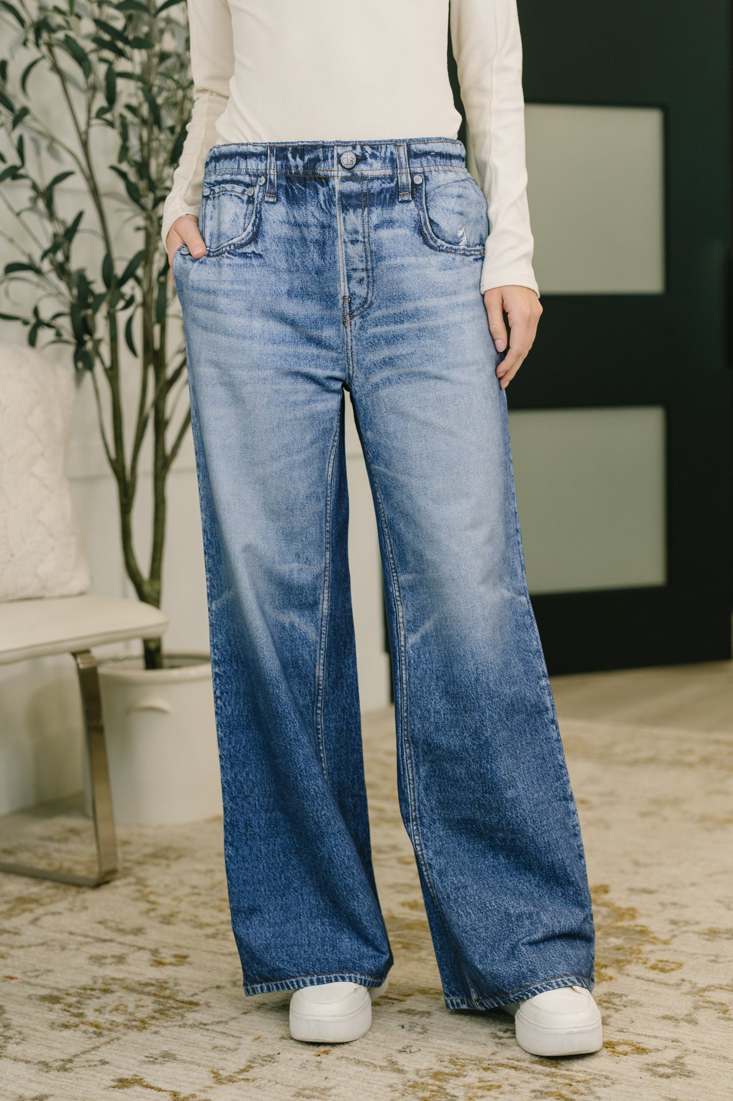 Zenim Printed Wide Leg Bottoms