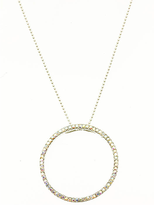 Iridescent Circle Necklace