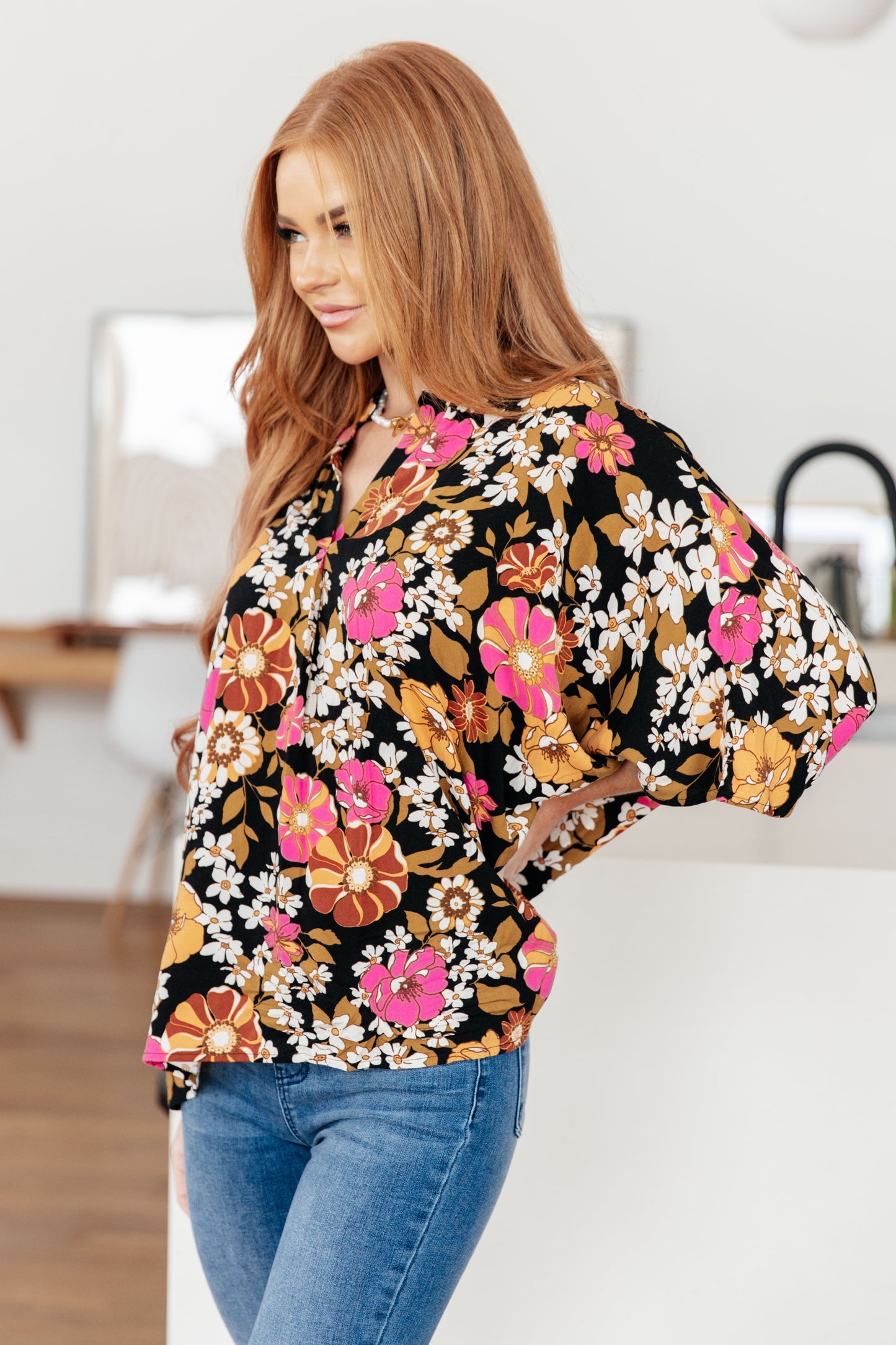 Take Another Chance Floral Print Top